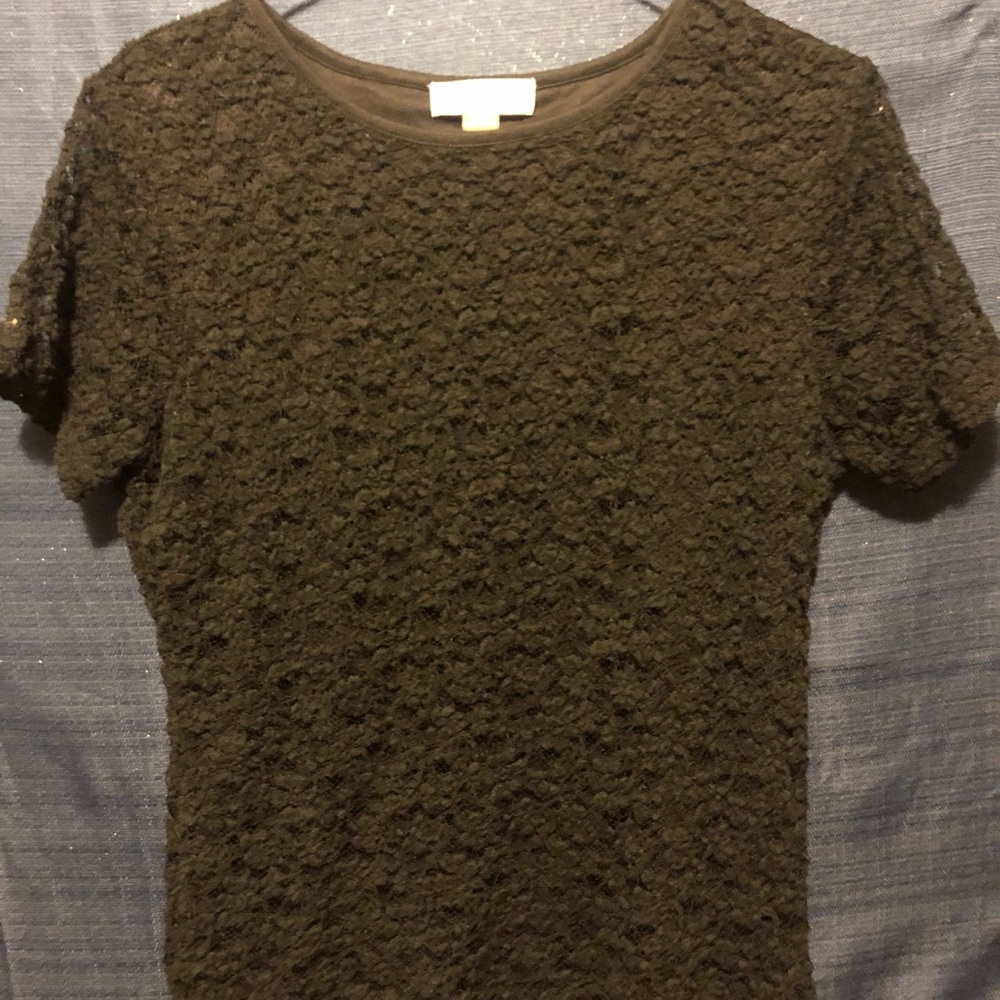 Calvin Klein sheer lace tee with liner size s